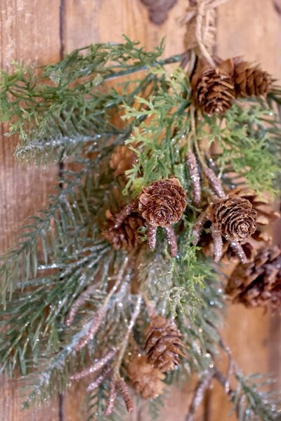 Dekorace z umělého jehličí Fir/Pinecones 48 cm