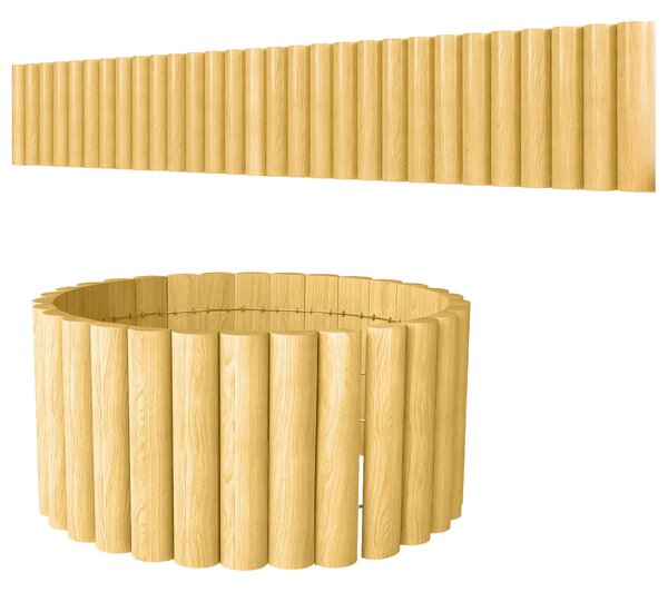 Outsunny dřevěný zahradní plot 176 x 30 cm — panely, zábrana pro mazlíčky, obruba záhonů, přírodní dřevo | Aosom