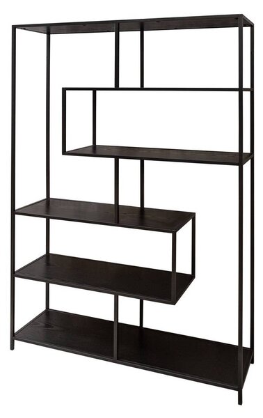 Designový regál Maille 185 x 114 cm černý jasan