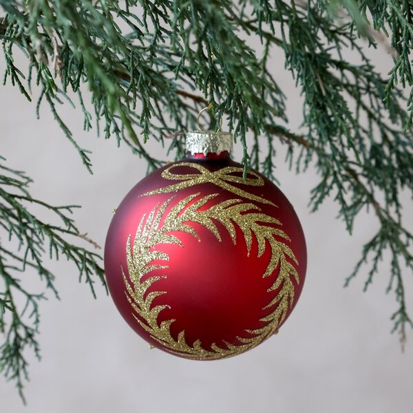 Skleněná baňka Gold Garland