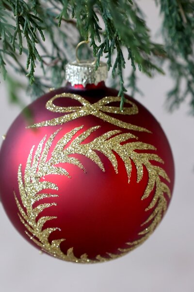 Skleněná baňka Gold Garland