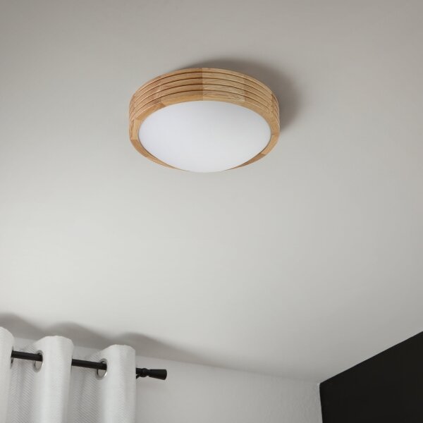 Brilagi - LED Stropní svít. CARVALHO MODERN SLIM 1xE27/60W/230V pr. 27,5 cm dub