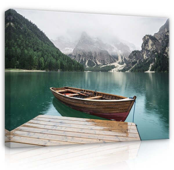 Postershop Obraz na plátně: Landscape mountain lake hygge - 100x75 cm