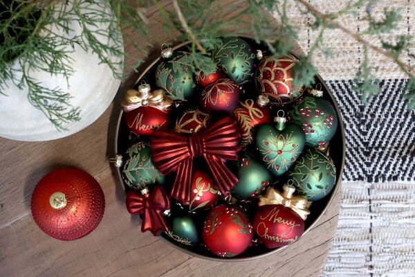 Vánoční baňka Mistletoe Moss