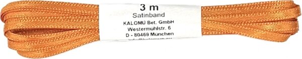 Saténová stuha oranžová – 3mm × 3m (4,- Kč/m)