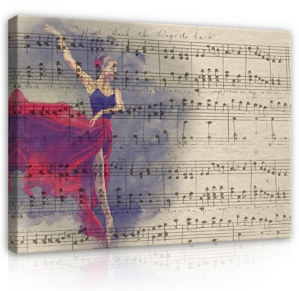 Postershop Obraz na plátně: Music Notes - 100x75 cm