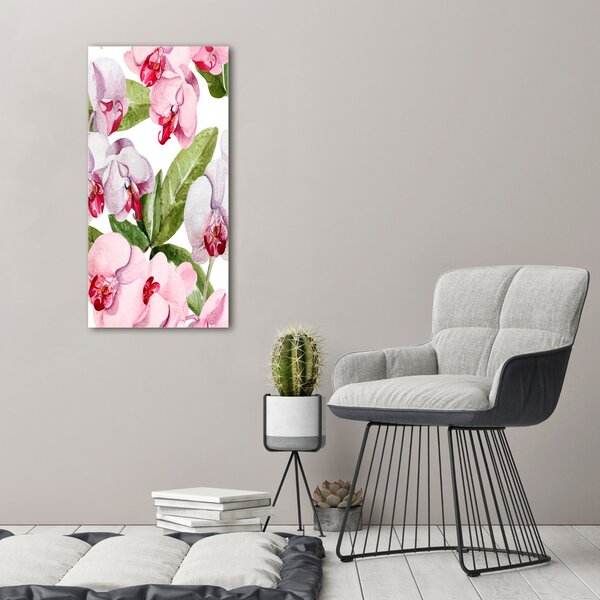Vertikální Vertikální Foto obraz na plátně do obýváku Orchidej ocv-98952398