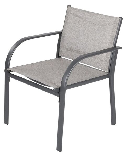 Zahradní set LOUNGE s křesly, lavicí a stolkem, šedý