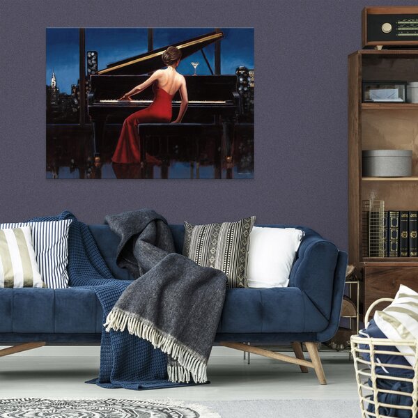 Postershop Obraz na plátně: Characters City Sky Music Piano - 100x75 cm