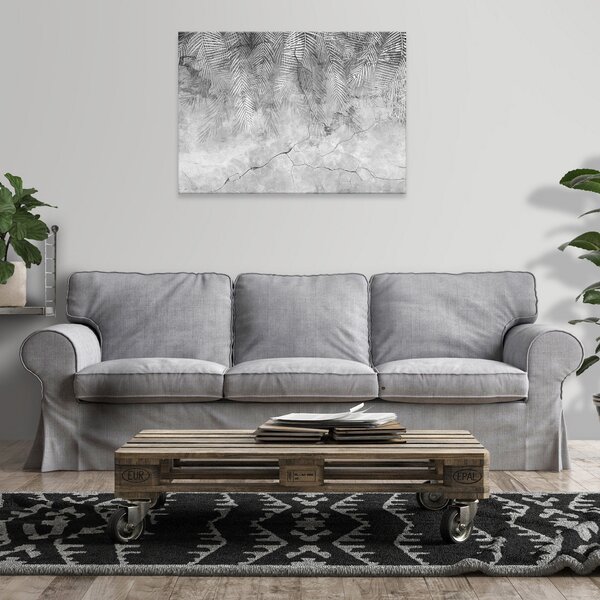 Postershop Obraz na plátně: Structure concrete leaves palm - 80x60 cm