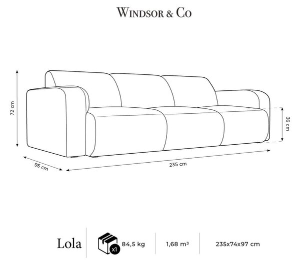 -25 % Dny MOMENTI– Windsor & Co Bouclé pohovka Lola 235 cm