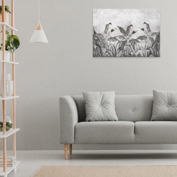Postershop Obraz na plátně: Imitation nature concrete leaves - 80x60 cm