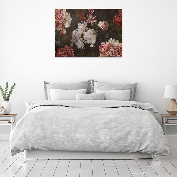 Postershop Obraz na plátně: Art flowers imitation floral - 80x60 cm