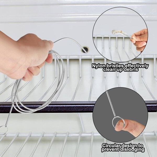 11 kusů nástrojů pro čištění odtokových otvorů lednic, včetně trysek a škrabky na led