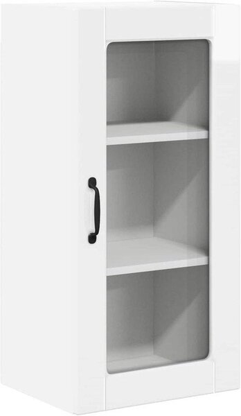 Kuchyňská skříňka – závěsný nábytek – úložný prostor do kuchyně – povrchová úprava s vysokým leskem – rozměry 40 x 31 x 80 cm – bílá barva