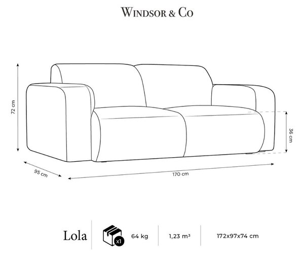 -25 % Dny MOMENTI– Windsor & Co Bouclé pohovka Lola 170 cm