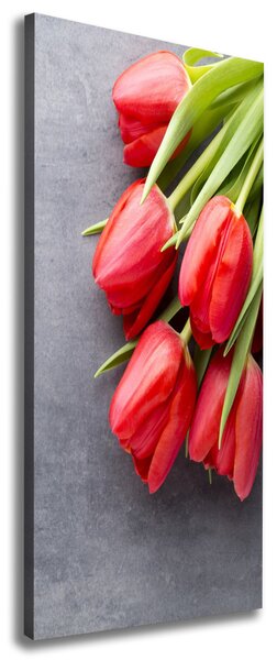 Vertikální Foto obraz na plátně Červené tulipány ocv-99719823