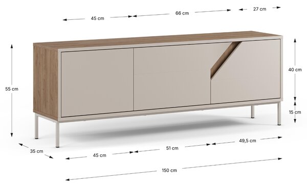 Marckeric TV stolek Lilou 150 x 35 cm