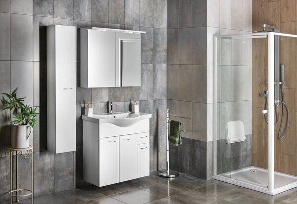 Aqualine Zara umyvadlo 79.5x46 cm polokulatý klasický-nábytkový bílá 10080