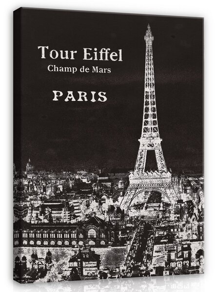 Postershop Obraz na plátně: City Paris Drawing Art - 100x75 cm