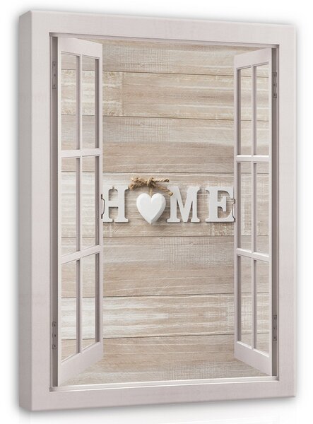 Postershop Obraz na plátně: View window 3D Home - 80x60 cm