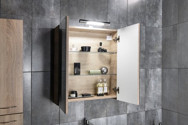 Aqualine Aqualine, VEGA galerka 60x70x18cm, dub platin, VG860