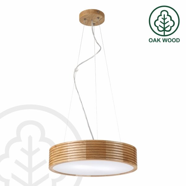 Brilagi - LED Lustr na lanku CARVALHO MODERN 2xE27/60W/230V dub pr. 37,5 cm