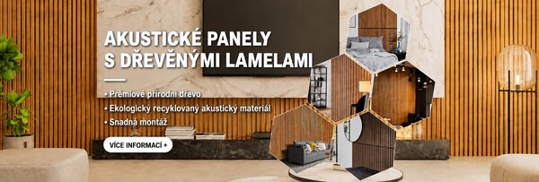 Čtvercový lamelový panel na stěnu z pravé dýhy Freja, 59 × 59 × 2,2 cm, na akustickém filcu, 9 provedení