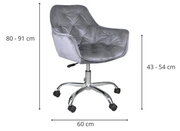 Kancelářské křeslo Q-190 VELVET, béžové
