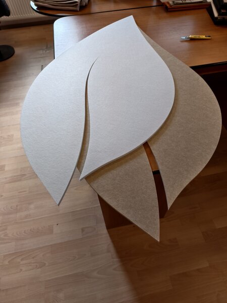 Stropní panel Bilnora, extra hustý, ve tvaru listu 1400×700×12 mm