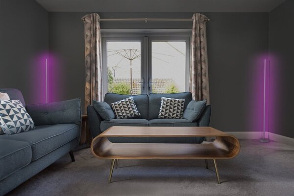 SMART WIFI rohová lampa Magic RGB stříbrné, dálkové ovládání