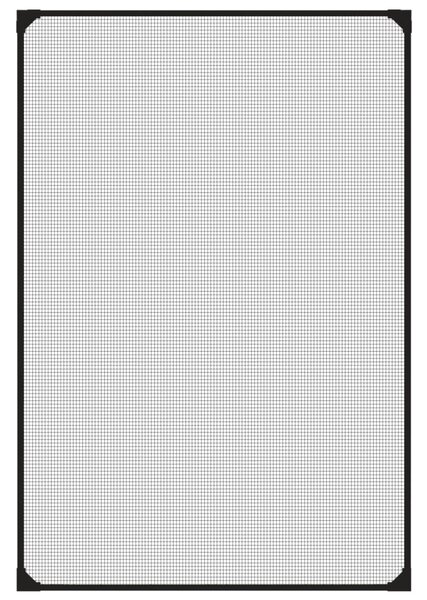 Magnetická okenní síť proti hmyzu antracitová 80 x 120 cm