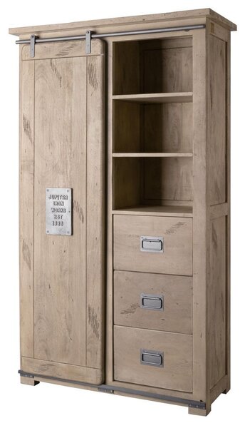 IRON Šatní skříň mango 100x45x175, bělená, lakovaná