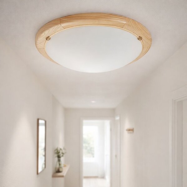 Rabalux UFON stropní dřevěné svítidlo 60W/E27/IP20 - světlé dřevo