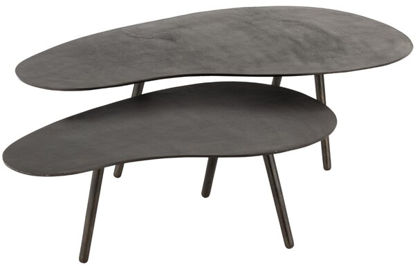 Černý kovový konferenční stolek J-line Ashara 119 x 71,5 cm