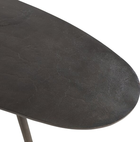 Černý kovový konferenční stolek J-line Ashara 119 x 71,5 cm