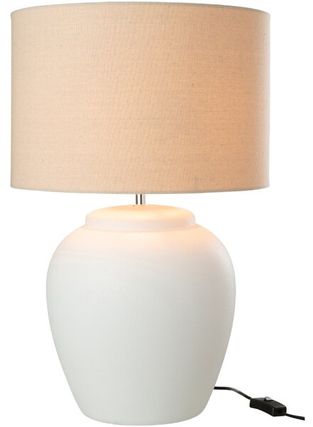 Bílá keramická stolní lampa J-line Limme 60 cm