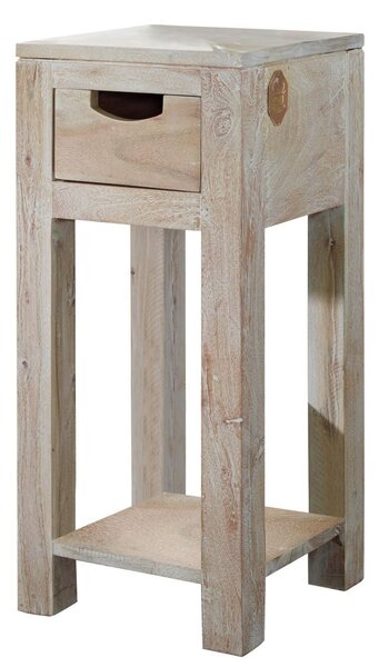 WHITE WOOD Příruční stolek 29x29x65 cm, akácie