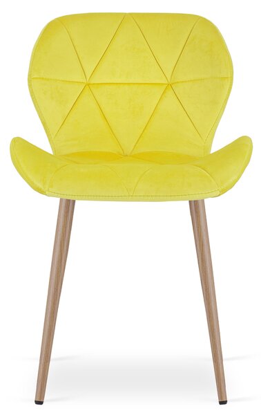 Jídelní židle MANGO VELVET, žlutá