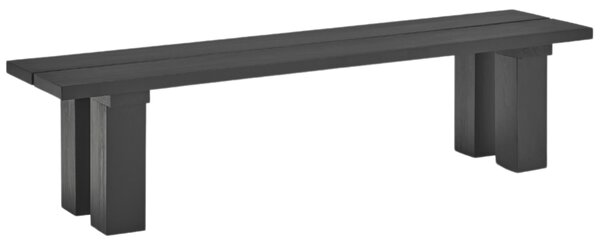 Černá dřevěná lavice Teulat Banda 180 cm