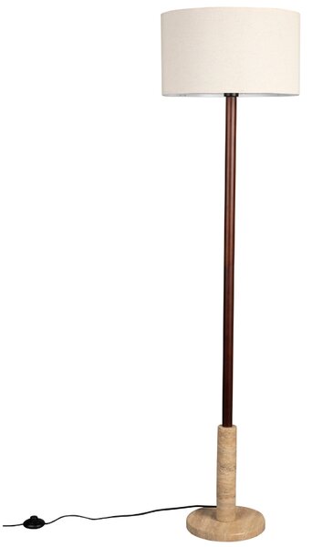 Béžová bavlněná stojací lampa DUTCHBONE JACKSON 156 cm