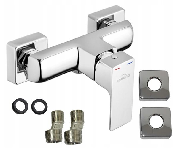 Invena Nyks, nástěnná sprchová baterie, chrom lesklý, INV-BN-28-001-S