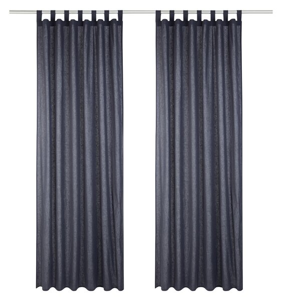 Livarno home Sada závěsů, 2dílná, 135 x 240 cm (antracitová) (100389387002)