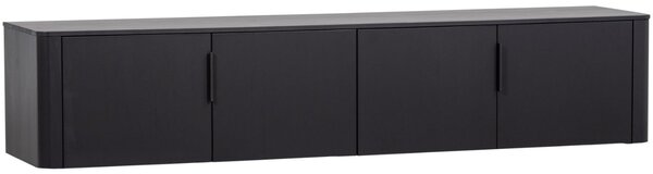 WOOOD Černý dřevěný TV stolek Gunnar 200 x 44 cm