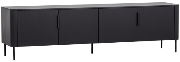 WOOOD Černý dřevěný TV stolek Gunnar 200 x 44 cm