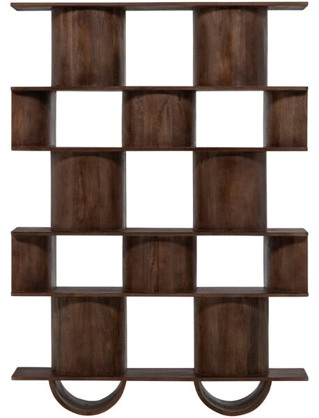 WOOOD Ořechová knihovna Sinne 180 x 130 cm