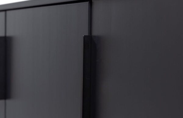 WOOOD Černý dřevěný TV stolek Gunnar 154 x 44 cm