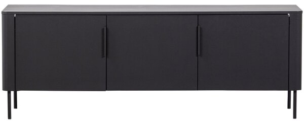 WOOOD Černý dřevěný TV stolek Gunnar 154 x 44 cm