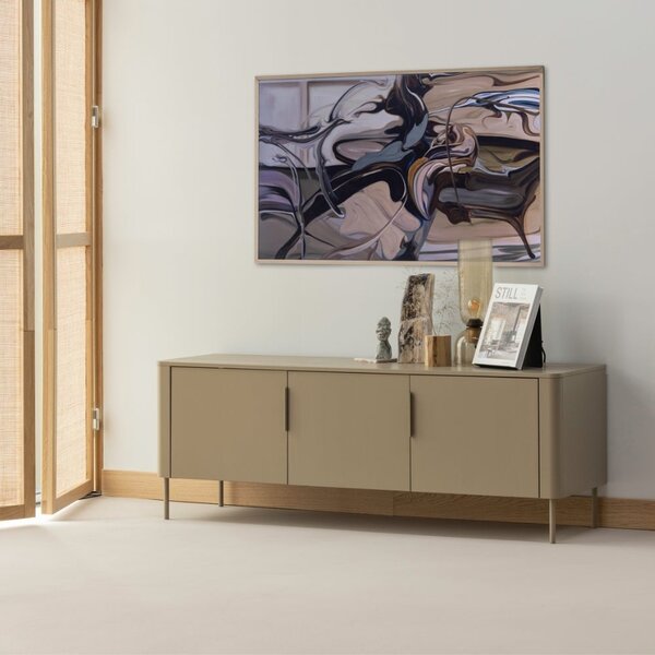 WOOOD Béžovohnědý dřevěný TV stolek Gunnar 154 x 44 cm