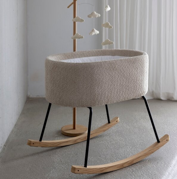 -25 % Dny MOMENTI– Béžová čalouněná dětská kolébka Quax De Luxe 81 x 65 cm